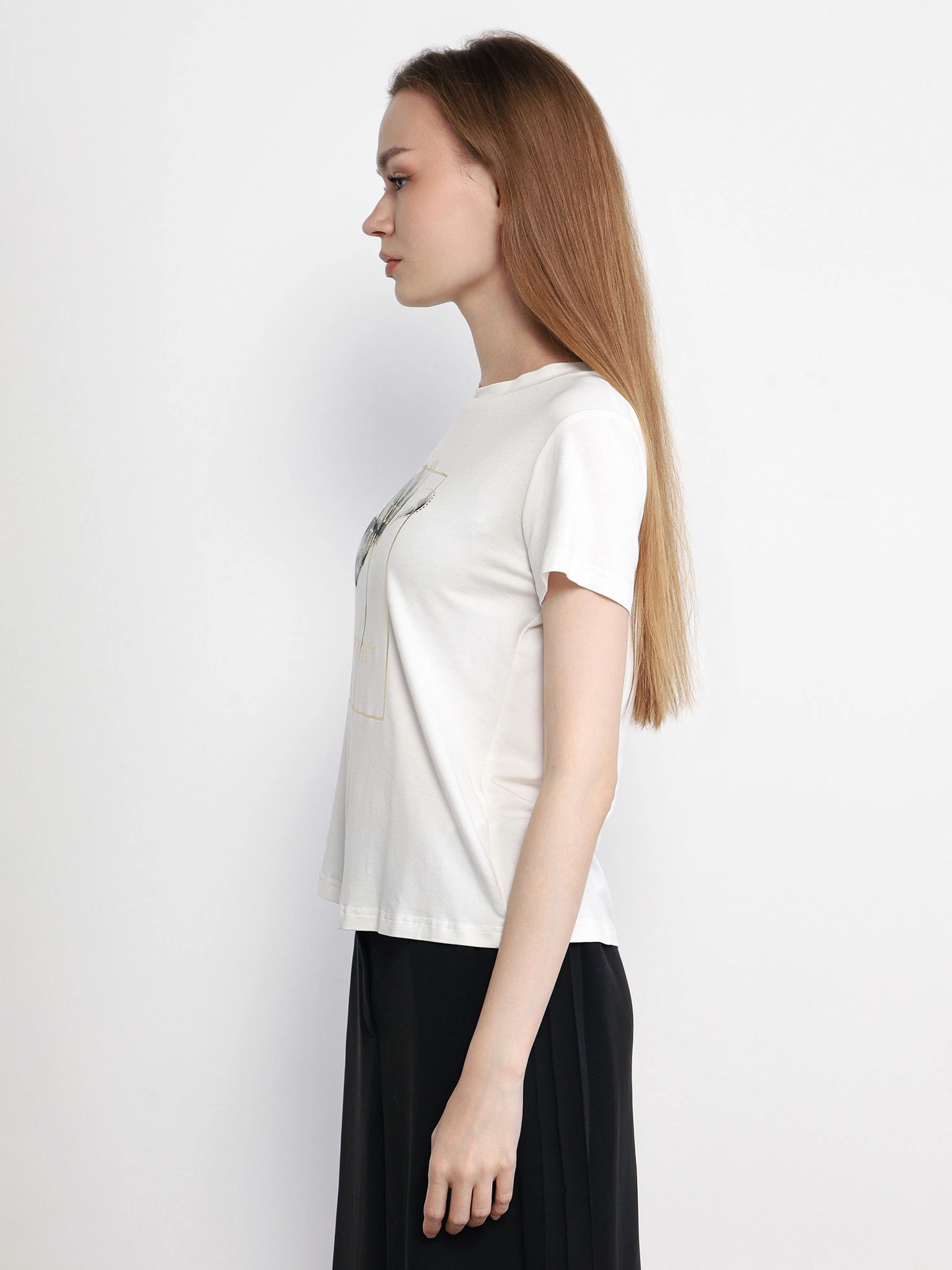 Футболка прямого кроя с принтом